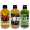 3 Pack Vinagres De Manzana, Algas Y Kombucha 300 Ml.